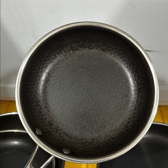 HEXCLAD 5 Piece Nonstick Stainless Steel Frying Pan Set 8 10 12 Wok $600 - Picture 9 of 10